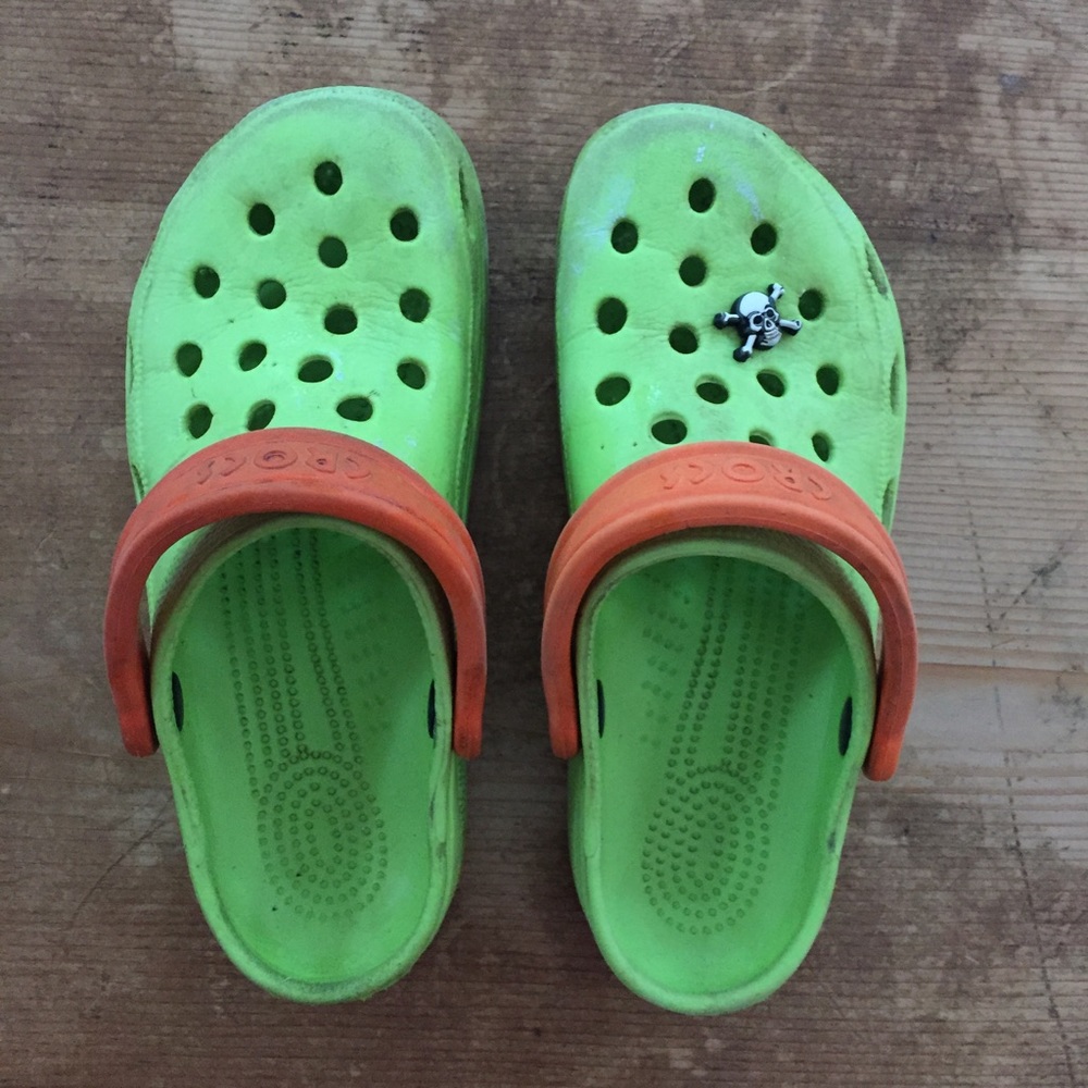 Neon Green and Orange Crocs!