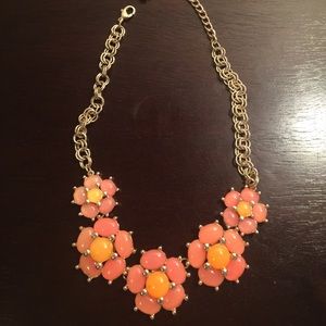 Beautiful pink and orange floral necklace!