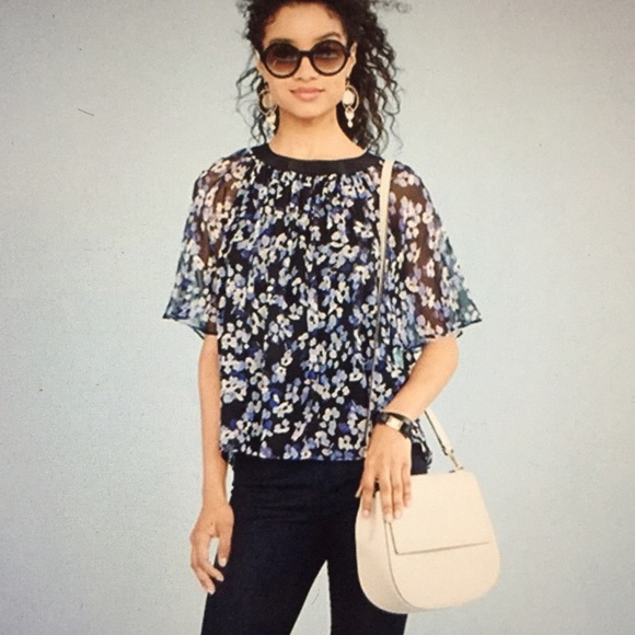 kate spade Tops - NWOT Kate Spade Hydrangea Chiffon Top