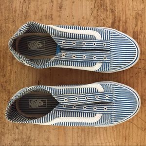 Pinstripe Van Slip-Ons