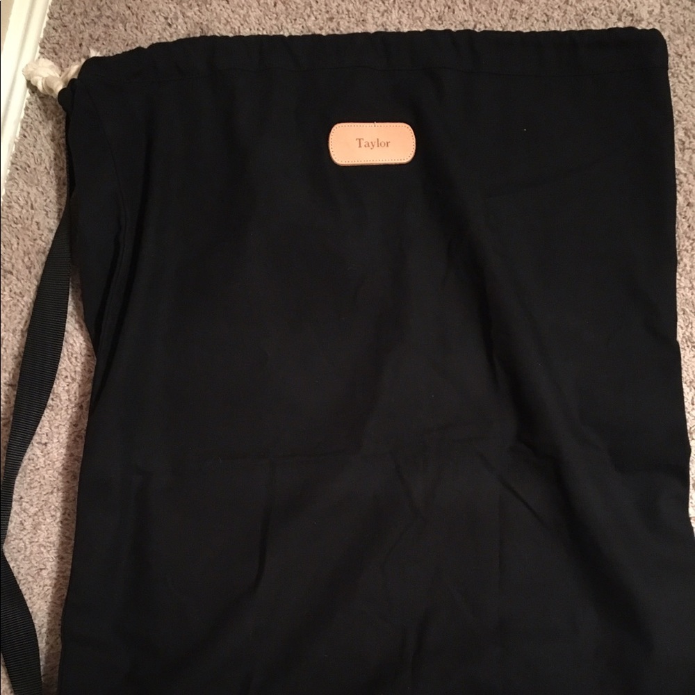 Jon Hart black large laundry bag with "Taylor"