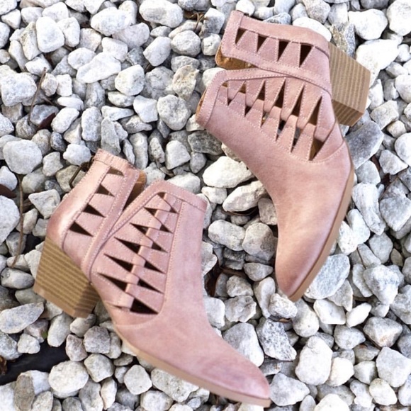 IT'S HERE...Blush Cutout Ankle Booties - Picture 2 of 5