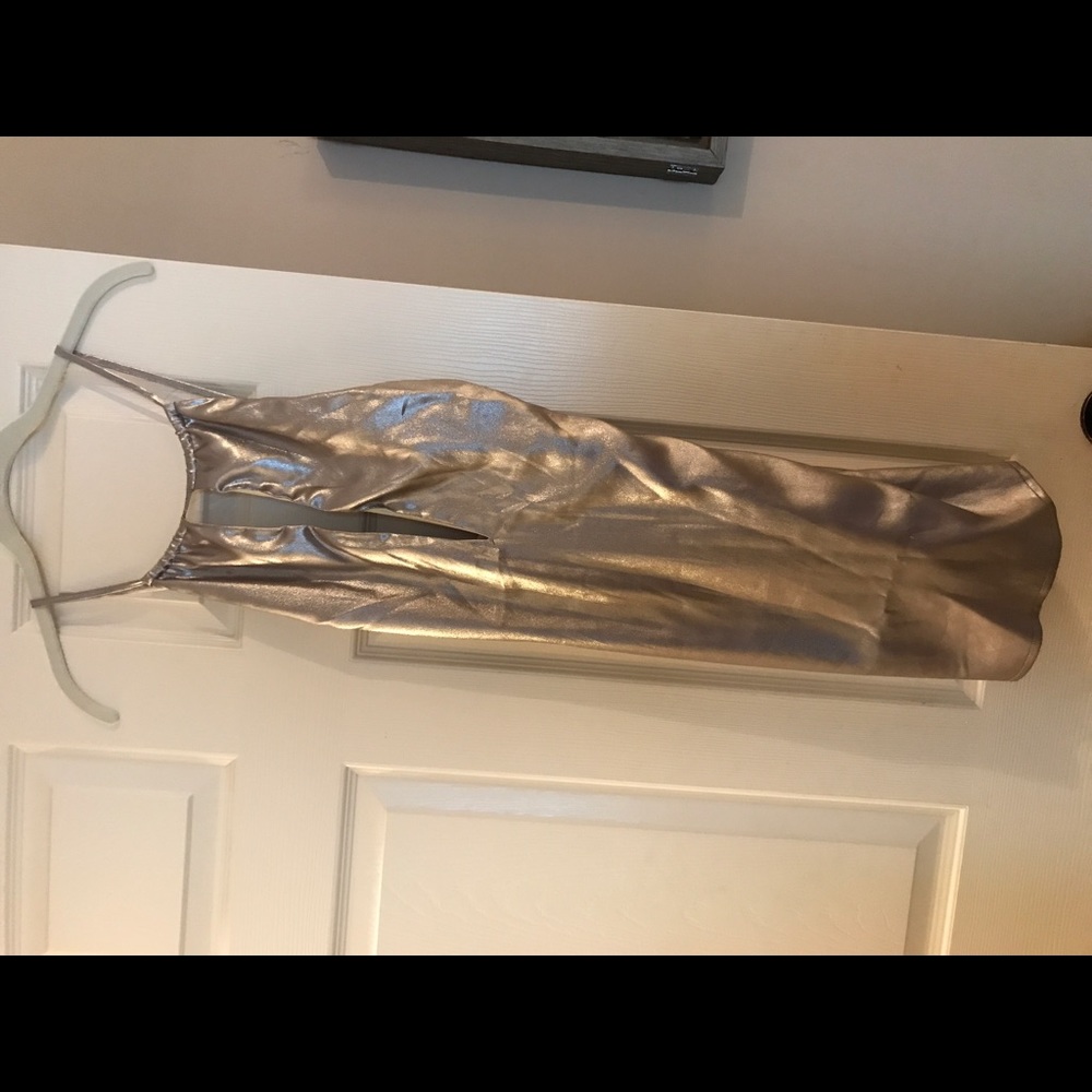 *WORN ONCE* silver NastyGal dress size XS