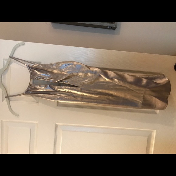 *WORN ONCE* silver NastyGal dress size XS - Picture 1 of 2