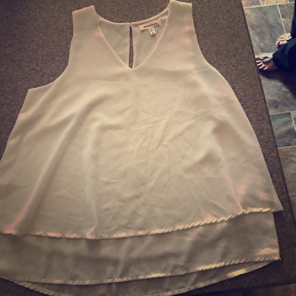 Size small cream chiffon tank top