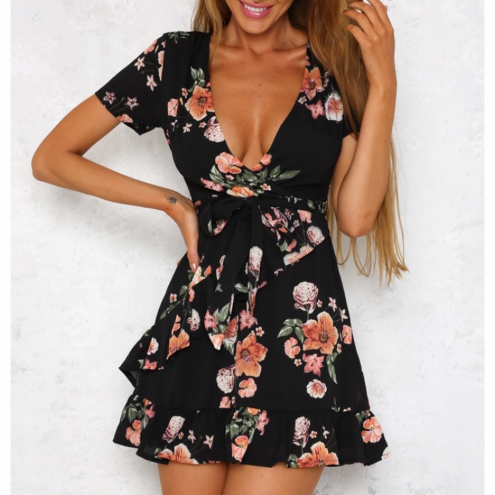 Black Floral Dress