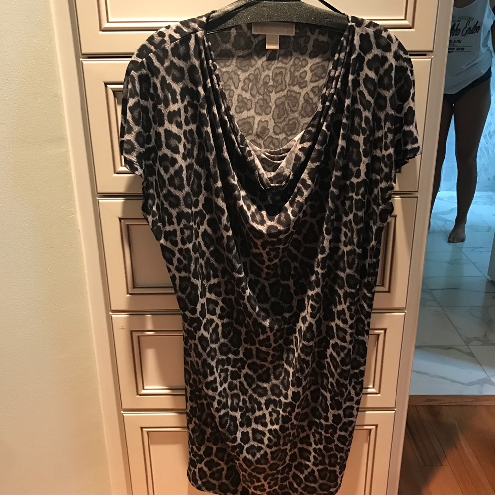Michael kors oversize style mini cheetah dress