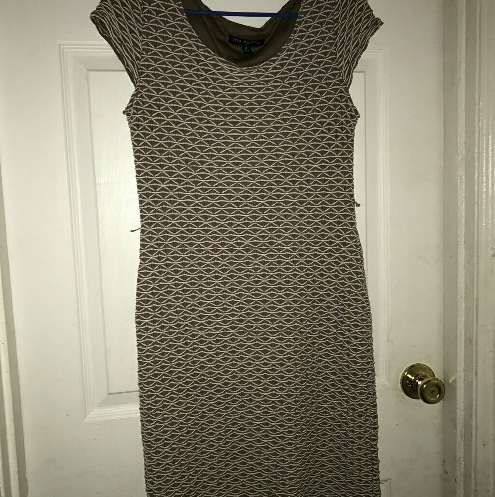 Brown& White dress