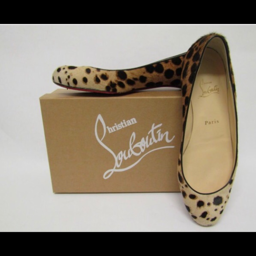 Christian Louboutin Sonia Pony Leopard flats