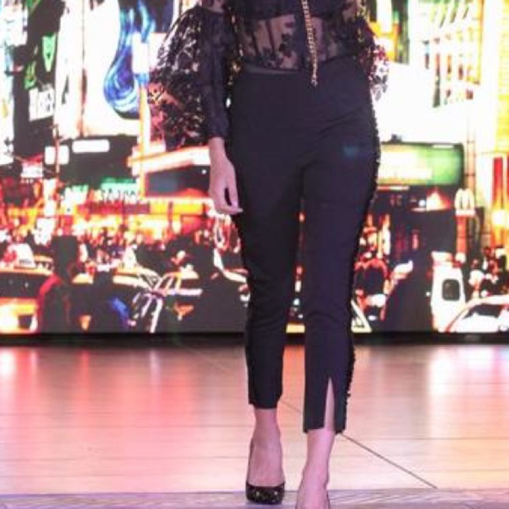Black tuxedo pants