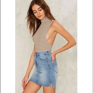 Zee gee why meet my mum denim skirt 25 Nasty gal