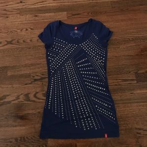EDC Esprit blue stud short sleeves shirt!