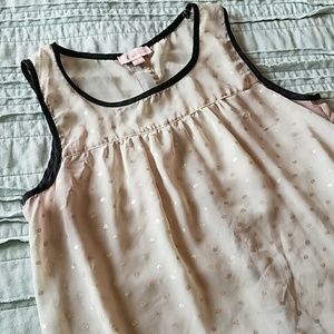 Gold Polka Dot Sleeveless Top