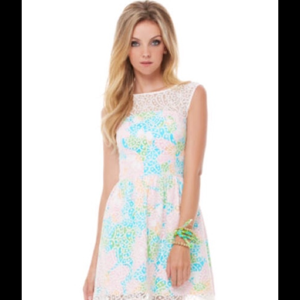 NWOT Lilly Pulitzer Morrison Lace Overlay Dress 2