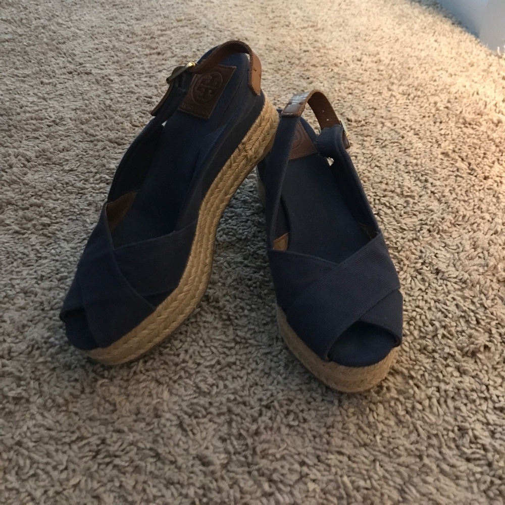 Tory Burch Sandals. Majorca Sling Back Wedge