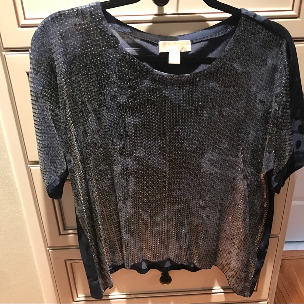 Michael kors sparkle camo oversize t shirt