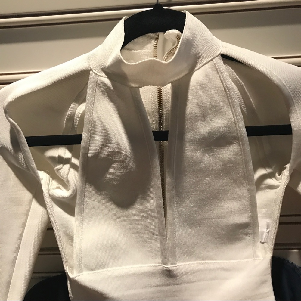 White cut out crop top