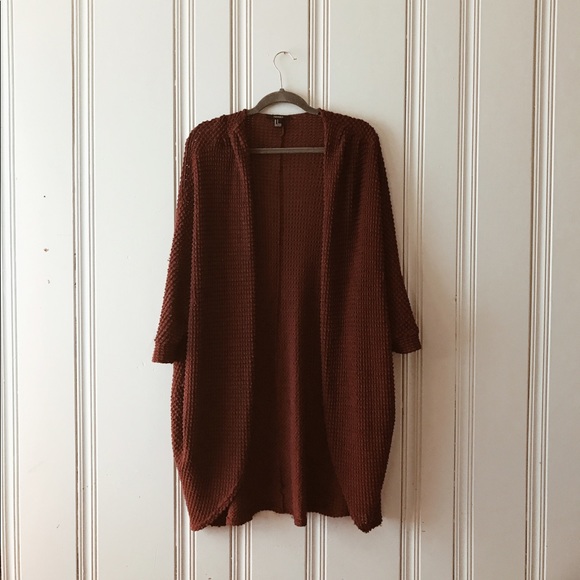Forever 21 Sweaters - Burgundy F21 Slouchy Cardigan