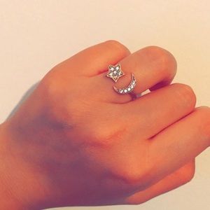 Moon & Star ring