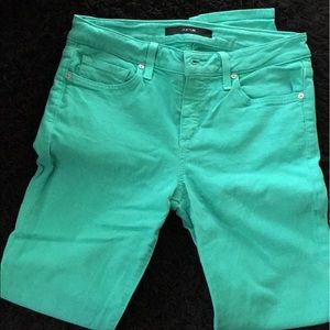 Joe's skinny jeans in turquoise