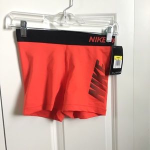 NWT!! Red Nike Pro Dri-Fit Spandex Shorts