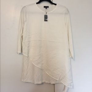 Asymmetrical Cream 3/4 Top The Limited Medium