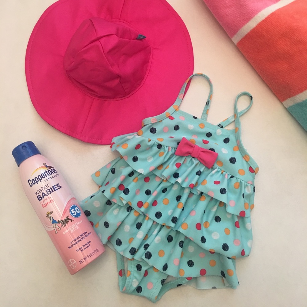 Swimsuit and Honest Sun hat