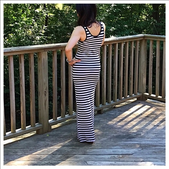 ‼️1 Left‼️Black & White Striped Maxi - Picture 3 of 3