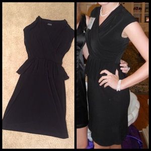 Black Peplum Cocktail Dress