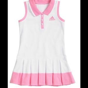 EUC Adidas Little Girls Twirl Polo Dress. Size 5.