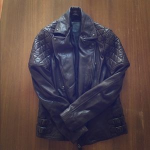 BRAND NEW ALLSAINTS LEATHER JACKET SIZE SMALL,