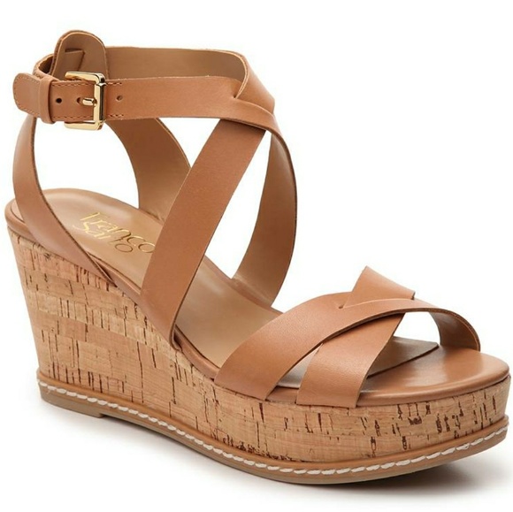Franco Sarto Shoes - FRANCO SARTO "Cantina" Leather Wedge Sandals