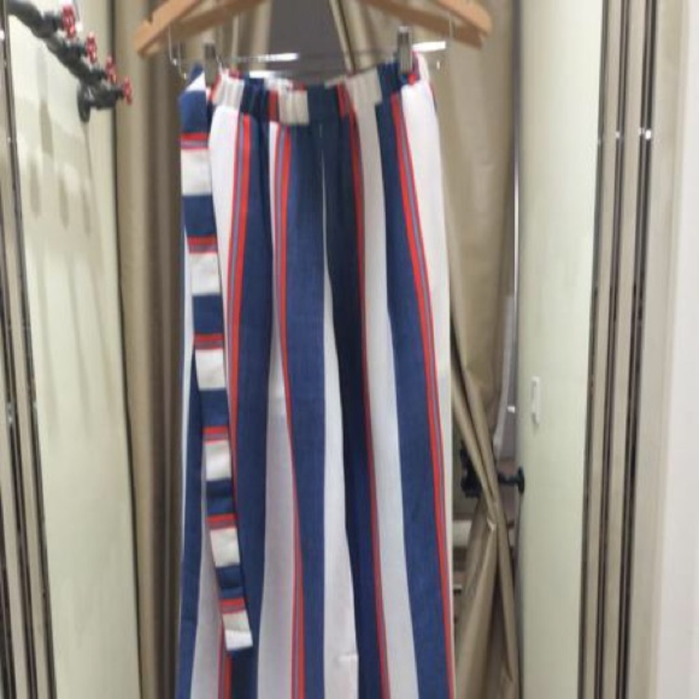 Blue striped pants