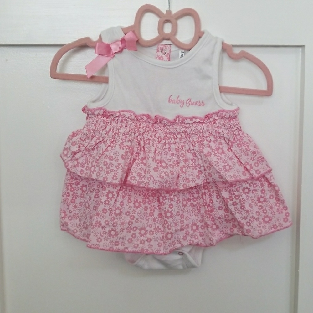 Pink and white dress