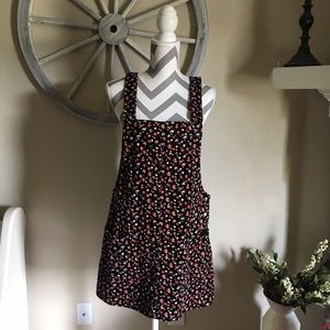 Corduroy Floral Overall Dress