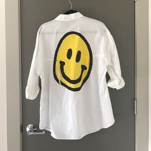 Zara smile white shirt