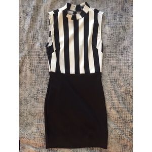 Forever 21 Tight Black and White Dress