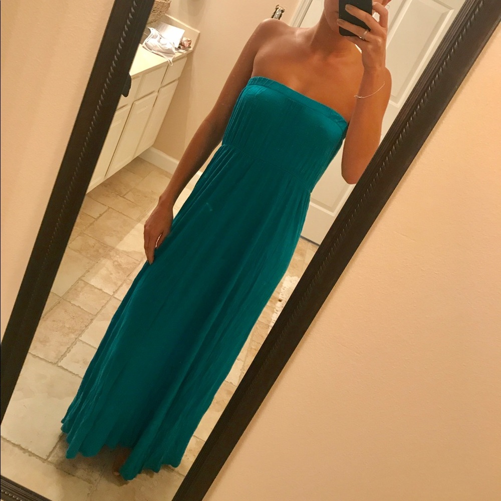 Teal maxi dress from boutique shop size Small
