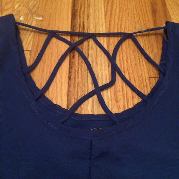 NWT Charlotte Russe size small blue dress sheer - Picture 5 of 5