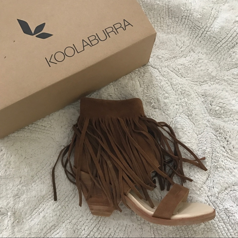 Kookaburra fringe sandals