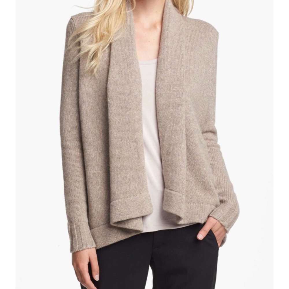 Vince grey oatmeal cardigan sweater like new