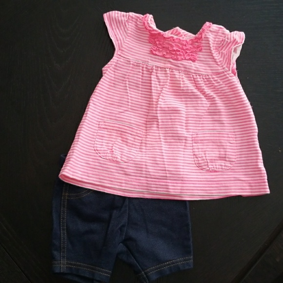 Shirt and jean short set - Picture 1 of 2