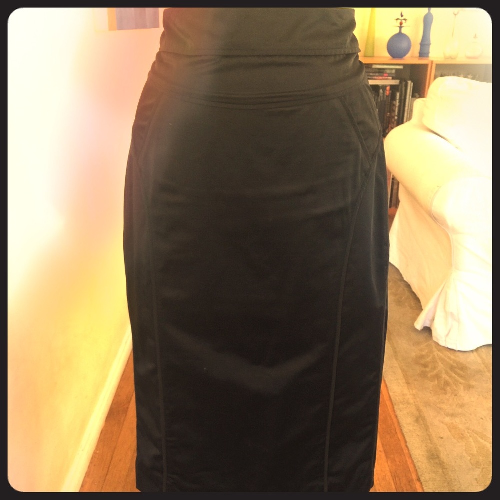 Black knee length skirt