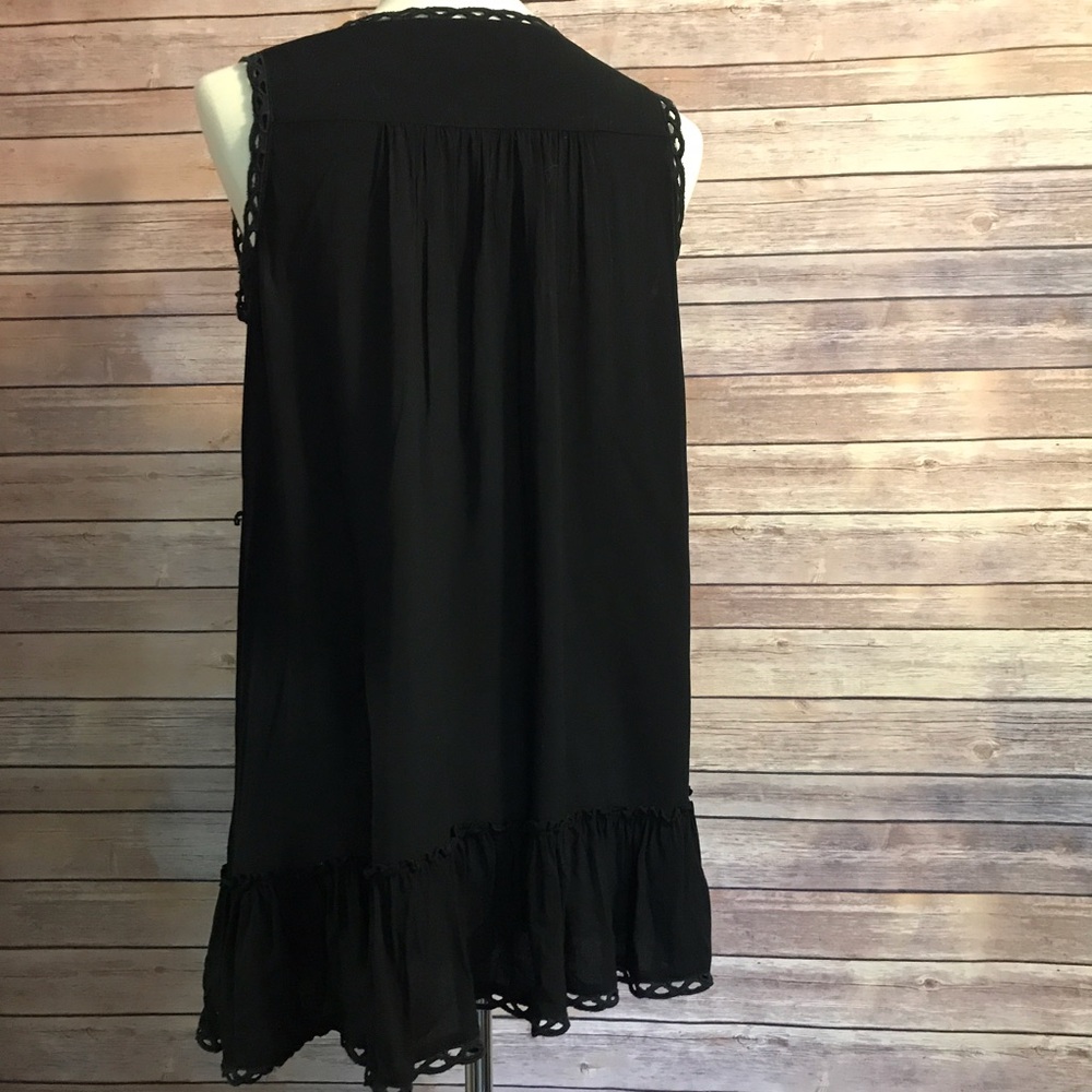 Black tunic top mini dresser swim coverup - Picture 6 of 6