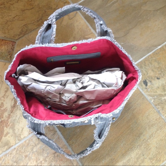 🍃💕Steve Madden Embellished Canvas Military Tote - Picture 7 of 8