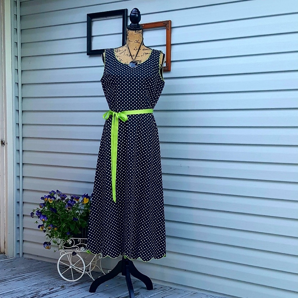 Sleeveless Summer Polka Dot Dress