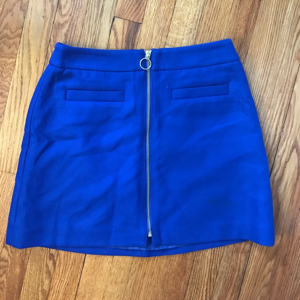 Express front zip-up mini skirt
