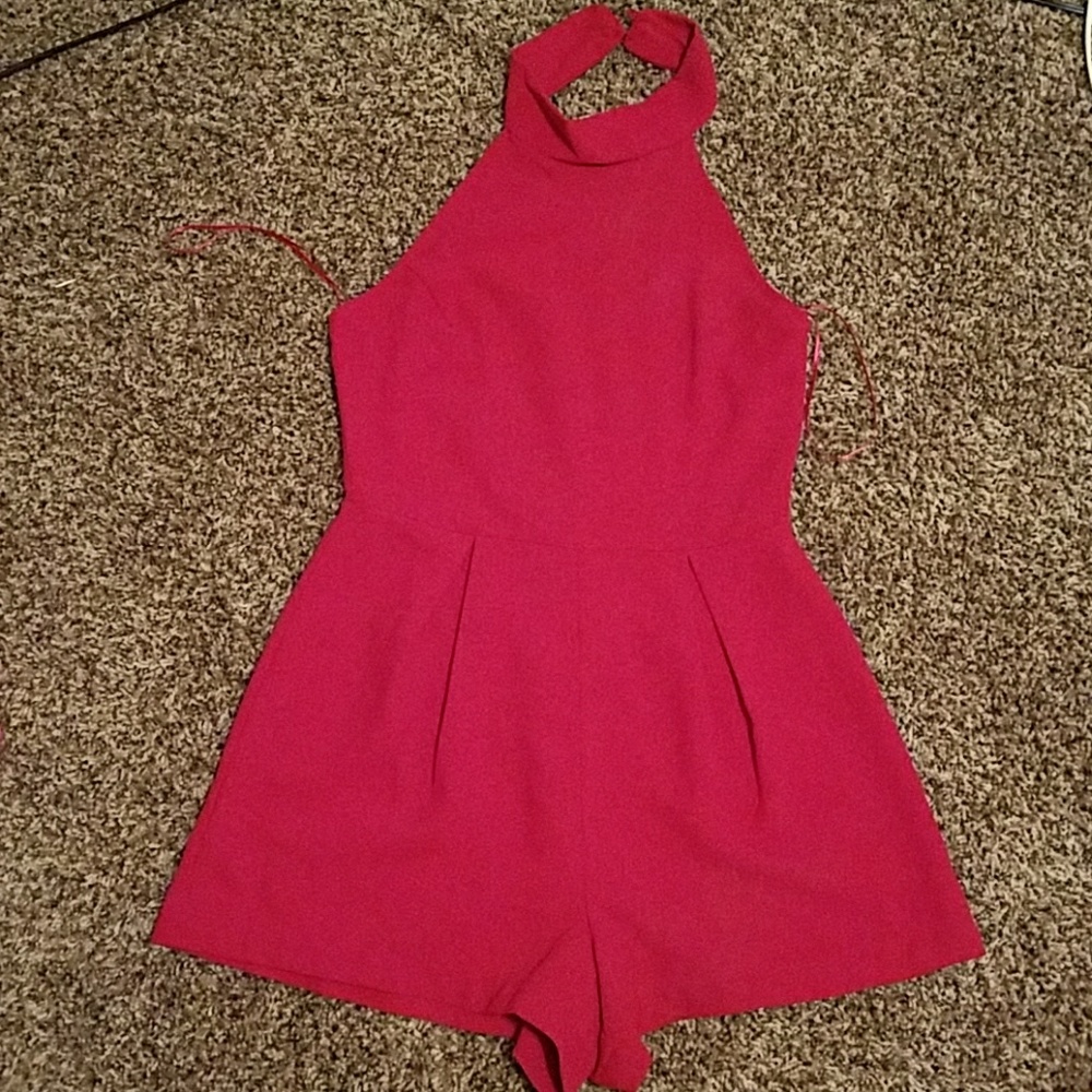 Romper with halter neck
