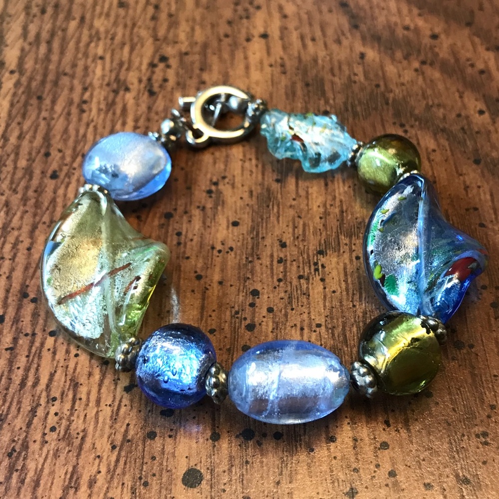 Handmade Glass Charm Bracelet!