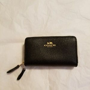 Coach small double-zip coin case